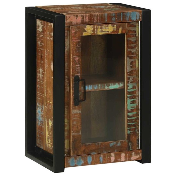 vidaXL Cabinet de Baie Pe perete Multicolour Lemn masiv recuperat 4016013
