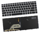 Tastatura HP Neagra L21585-001 cu Rama Argintie iluminata backlit, NSK-XJ0SW01 cu Rama Argintie iluminata