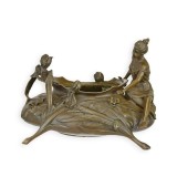 Jardiniera Art Nouveau din bronz decorata cu femei BF-9, Nuduri