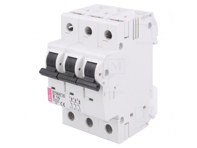 &Icirc;ntrerupător de Supracurent 16A 3P 10kA 230/400V