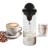 Spumator de lapte electric de ultima generatie, mixer cu cap dublu imbunatatit, functioneaza cu baterii, aparat de spumat lapte cu un singur buton, pe, Oem