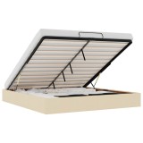 Cumpara ieftin Cadru de pat otoman fara saltea crema 160x200 cm tesatura