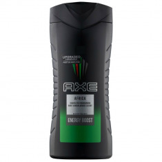 Gel de Dus AXE Africa Energy Boost, Cantitate 400 ml, Parfum de Lemn de Santal si Mandarine, Gel de Dus pentru Barbati, Gel de Dus AXE, Geluri pentru foto