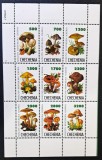 Ciuperci - Cecenia / Ichkeria - Coliță Bloc Set Complet 9 Timbre MNH CP1_II