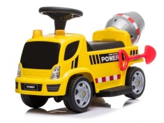 Masinuta electrica 6 V, premergator betoniera, cu efecte sonore, galben