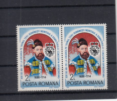 ROMANIA 1988 LP 1202 - 300 DE ANI URCAREA PE TRON C. BRANCOVEANU PERECHE MNH foto