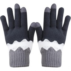 Manusi de Dama, Flippy, Model Ondulat, Functie Touchscreen (ecran tactil), Material Acril Tricotat, Manseta Elastica, Interior Catifelat, Marime Unive foto