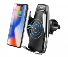 Suport Telefon Motorizat Hoverwheel Cu Incarcare Wireless S5 2IN1 foto