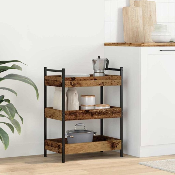 vidaXL Troler de Bucătărie Lemn vechi 50 x 30 x 70 cm Lemn compozit 869108