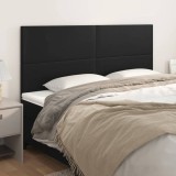 Cumpara ieftin Tăblii de pat, 4 buc, negru, 100x5x78/88 cm, piele ecologică