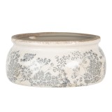 Cumpara ieftin Set 2 ghivece flori ceramica bej gri 20x8 cm