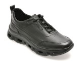 Pantofi sport EPICA negri, RF723, din piele naturala