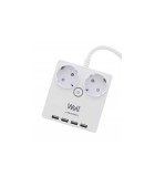 Prelungitor 2 prize 3m 4x USB cu protectie 3xg1.5mmp Well