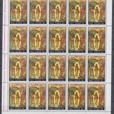 ROMANIA 1996 LP 1402 SFINTELE PASTI BLOC 20 TIMBRE MNH