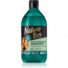 Nature Box Walnut Gel de dus pentru curatare pentru față, corp și păr pentru bărbați 385 ml