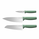 Cumpara ieftin Set Cutite BergHOFF Forest, 3 piese, Otel, Verde HighLine Cooking