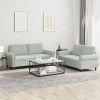 VidaXL Set de canapele cu perne, 2 piese, gri deschis, catifea 3202210