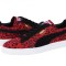 Pantofi sport Puma Suede ANML, haute red-black, 37