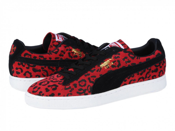 Pantofi sport Puma Suede ANML, haute red-black, 37