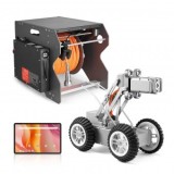 Robot inspectie tevi canalizare, Telecomanda, IP68, 120 m, 4x4, HD, 8 x Led, 3 viteze, Aluminiu, Tableta