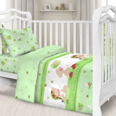 Set lenjerie patut cu 5 piese My little angel green