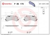 Set placute frana BREMBO P85170