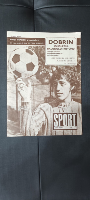 Arges Pitesti Dobrin Revista Sport octombrie 1972