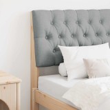 VidaXL Tăblie tapițată Gri deschis 75 cm Lemn de pin masiv 879369