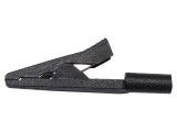 Bornă crocodil 10A neagră 11mm