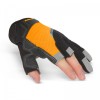 Mănuși Lucru Handy L, Piele Sintetică, Spumă, 3 Degete Deschise, EN388, Aderență Excelentă, Negre