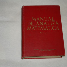 Manual de analiza matematica Vol I - M. Nicolescu - 1963