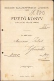 A2122 Carnet de plăți, Casa de economii cărășeană &icirc;n Lugoj, 1906