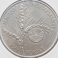 2801 Ungaria 100 Forint 1981 FAO – World Food Day km 621