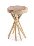 Masuta cafea blat lemn natur Solidad 35x35x50 cm