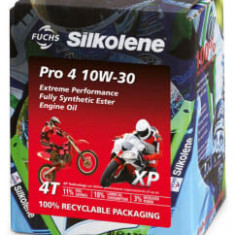 Ulei Motor 4T SILKOLENE PRO 4 10W30 4l, API SN JASO MA-2 synthetic bio-degradable packaging