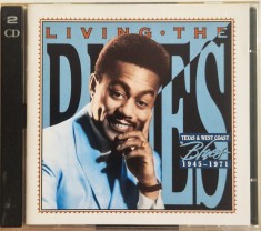 Various &lrm;&ndash; Living The Blues - 1945-1971 Texas &amp; West Coast Blues NM / NM dublu cd