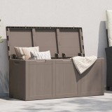 vidaXL Cutie de depozitare pentru grădină, maro, 270L, aspect de lemn din PP
