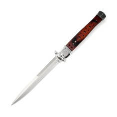 Briceag tip Stiletto, DEPOX&reg;, deschidere manuala, lungime 33 cm, lama metalica, maro, lemn
