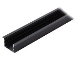 Profil aluminiu anodizat negru 1m pentru module LED VARIO30-07