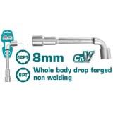 TOTAL - CHEIE TUBULARA TIP L - 8MM (INDUSTRIAL) PowerTool TopQuality