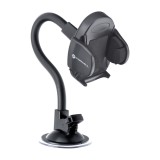 Suport Auto Forcell F-Grip Oval 27 cm pentru Parbriz, Bord si Grila Ventilatie, Negru