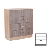 Comoda Miami 4 sertare, 80x92 cm, stejar York/Sonoma. PAL, ideal living, dormitor, hol