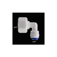 Cuplaj rapid teava apa din plastic cu cot 1/4 la filet interior 1/2