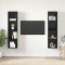 vidaXL Cabinet TV 2 pcs Negru 37 x 37 x 142.5 cm Lemn compozit 3393538