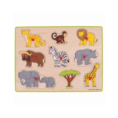 Puzzle din lemn incastru - Safari foto