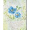 Tablou 3D cu flor pictat manuali, Poezia florilor albastre, 40x30cm acril pe panza in cutit, Kenny Varniote