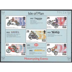 Isle of Man 1993 Mi 550/54 bl 19 - Curse: concurentii si motocicletele lor