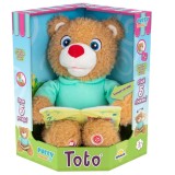 Ursuleț de pluș interactiv Noriel Puffy Friends Functions Toto, cu povești și c&acirc;ntece, 20x30x20 cm, 4-7 ani