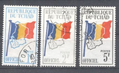 Tchad 1966 Flags, Maps, used AE.188 foto