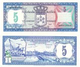 Antilele Olandeze 5 Guldeni 1984, P-15b UNC, Bancnota